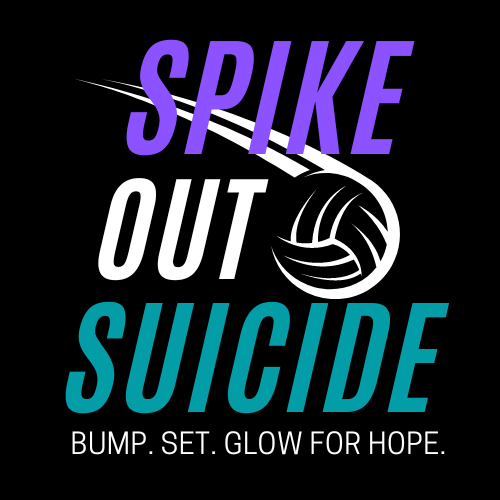 spikeoutsuicide_black_logo Glow For Hope's Spike out Suicide glow in the dark volleyball tournament logo