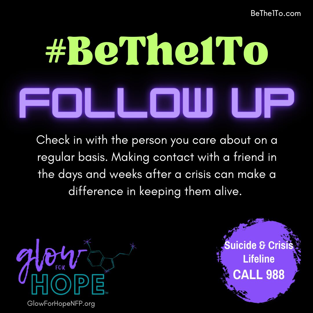 #BeThe1To FOLLOW UP - Glow for Hope #BeThe1To FOLLOW UP - Glow for Hope